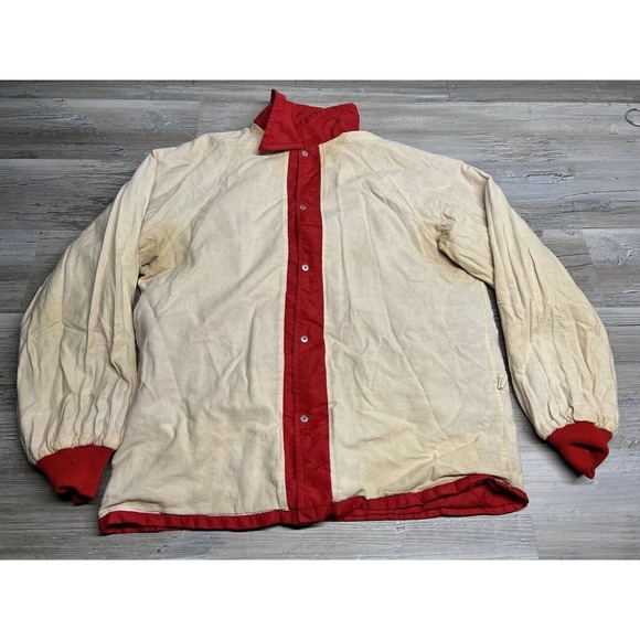 Vintage 70s Starter Jacket Coaches Size L Red Slender Seekers Patch - Picture 9 of 15